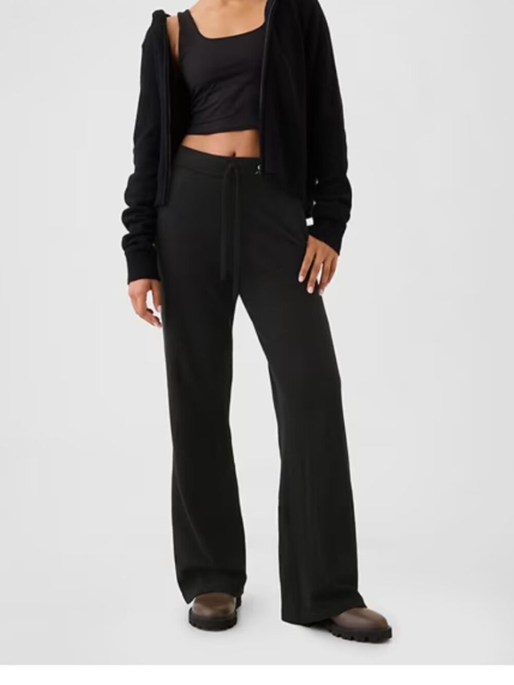 Gap CashSoft Sweater Pants Black Medium Petite NWT